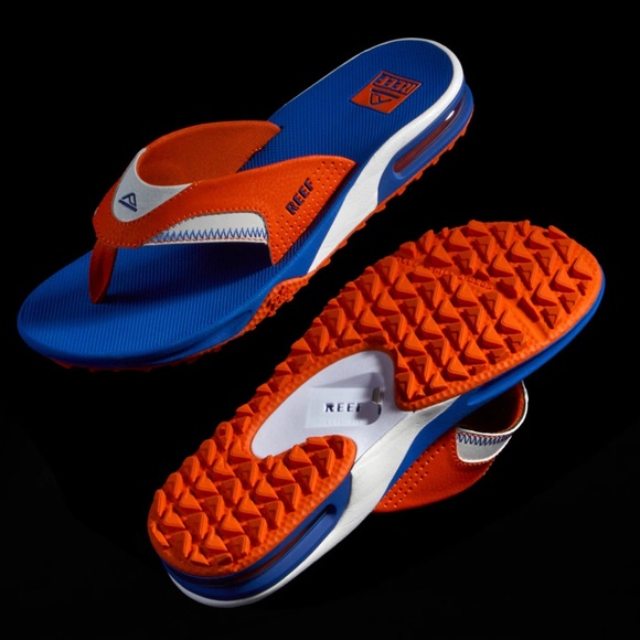 Reef Fanning Tailgate Pregame Orange/Blue Sandals 13 - Picture 1 of 8